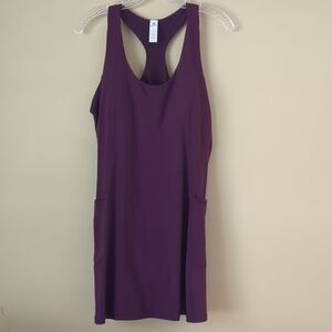 90 Degree by Reflex Purple Tennis Dress L – Built-In Bra, Pockets, Airlux Fabric